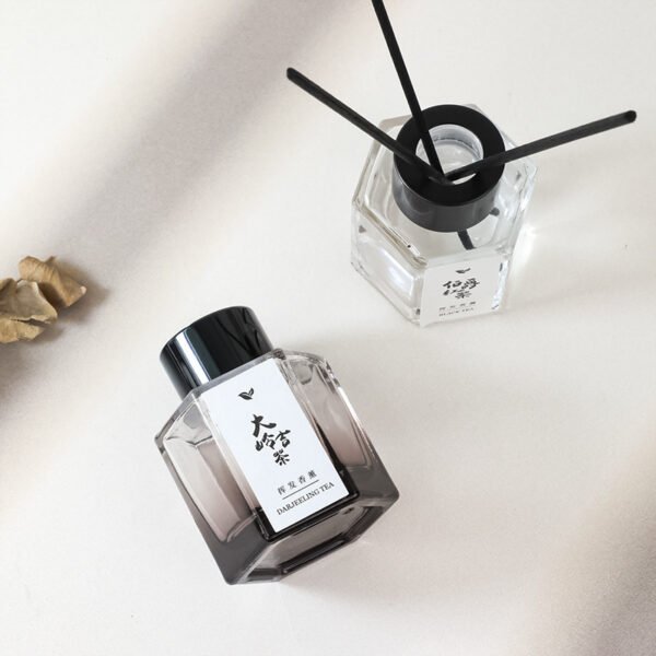 Hreecy Clear Glass Bottles Tea Home Perfume Fragrance Custom Label 50ml Reed Diffuser - Image 3