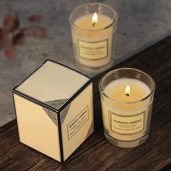Hreecy Custom Decorative 50g Soy Wax Candle Clear Glass Scented Candle for Gifts - Image 3