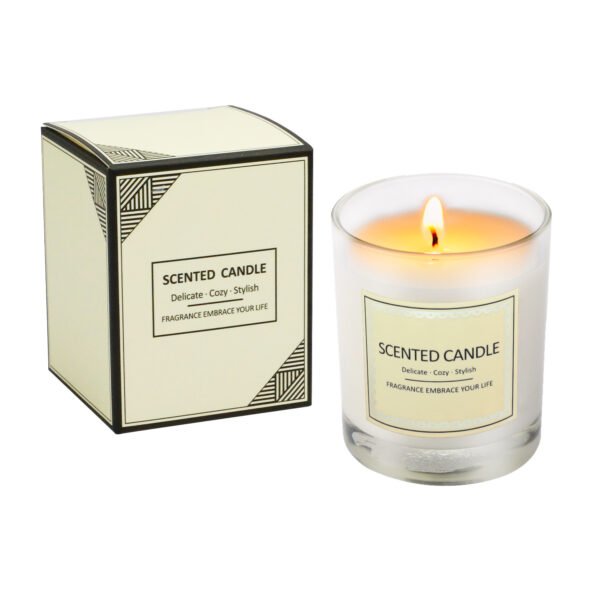 Custom Decorative 50g Soy Wax Candle Clear Glass Scented Candle