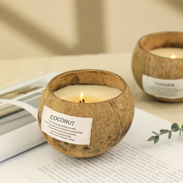 Decor Custom Luxury 250g Soy Wax Candle Coconut Shell Scented Candle