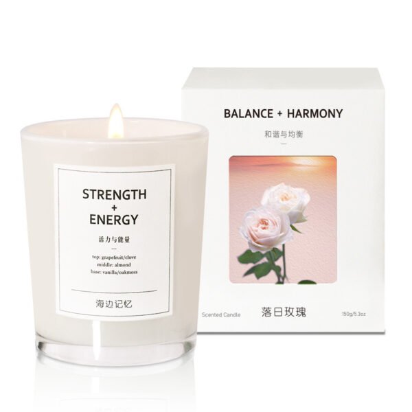 Decor Custom Luxury Soy Candle 150g White Glass Scented Candle