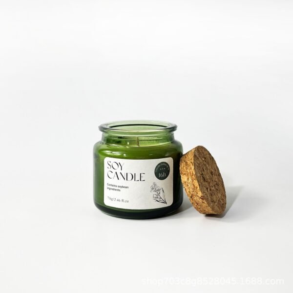 Hreecy Decor Custom Luxury Soy Candle 70g Nature Green Jar Scented Candle - Image 4
