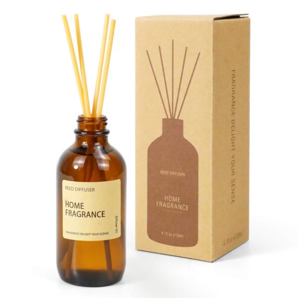 Hreecy Vintage Style Brown Glass Bottles Home Perfume Fragrance 120ml Reed Diffuser - Image 4