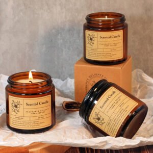 hreecy brown jar scented candle (1)