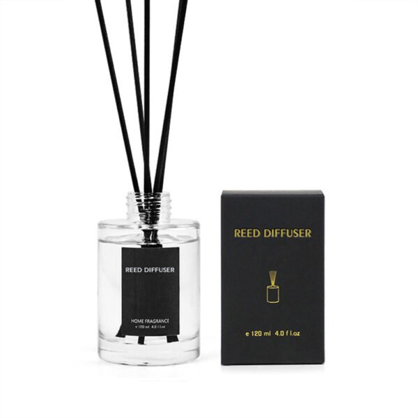 luxury Clear Glass Bottles Home Perfume Fragrance 120ml Reed Diffuser Long Lasting