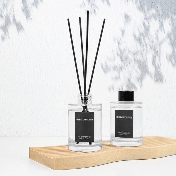 luxury Clear Glass Bottles Home Perfume Fragrance 120ml Reed Diffuser Long Lasting