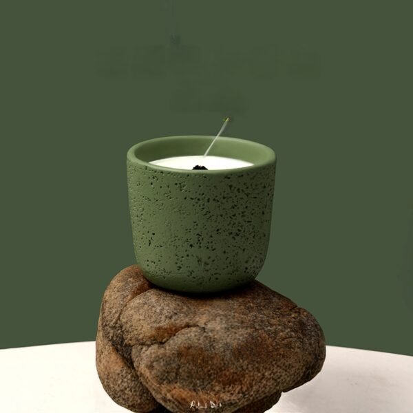 Hreecy Large Premium Cement Concrete Jar Elegant Scented Candle
