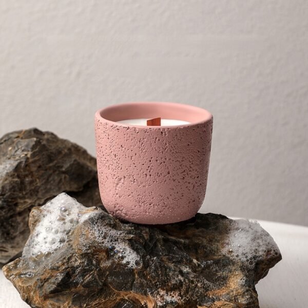 Hreecy Large Premium Cement Concrete Jar Elegant Scented Candle