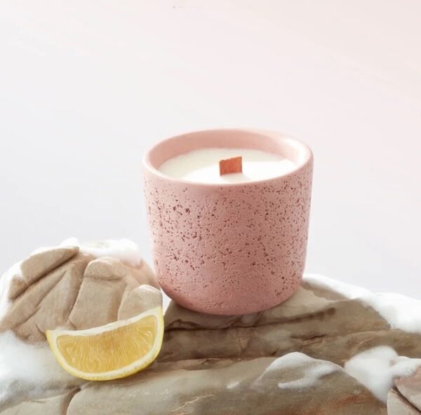 Hreecy Large Premium Cement Concrete Jar Elegant Scented Candle