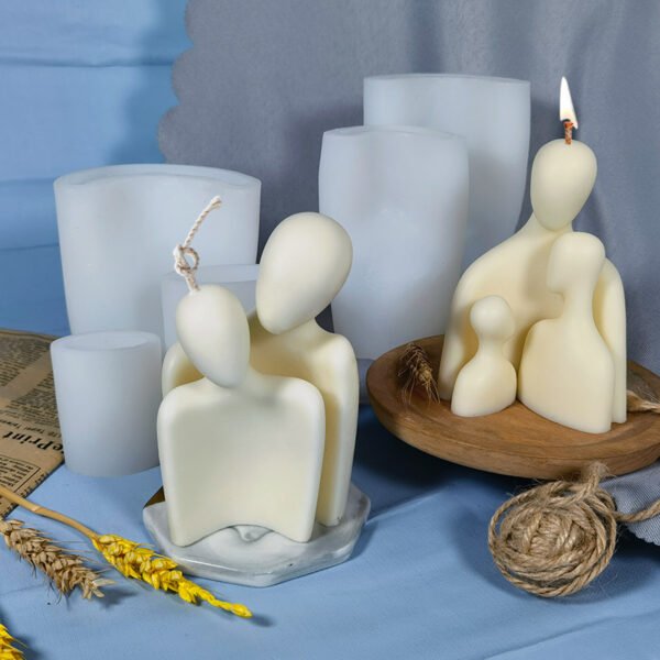 hreecy art people shape candle (1)