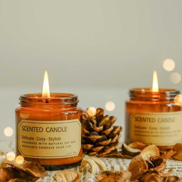 hreecy brown jar scented candle (1)