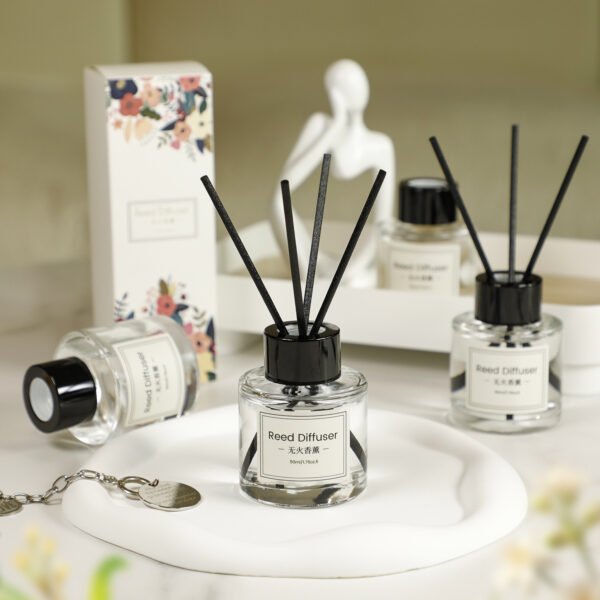 hreecy clear glass 50ml reed diffuser (1)