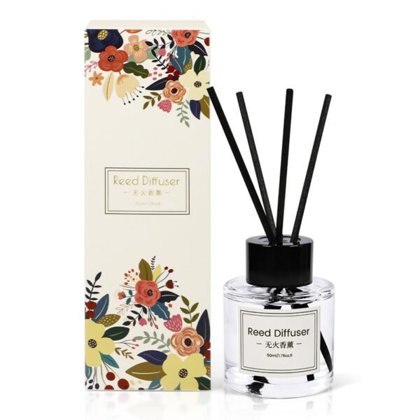 hreecy clear glass 50ml reed diffuser (1)