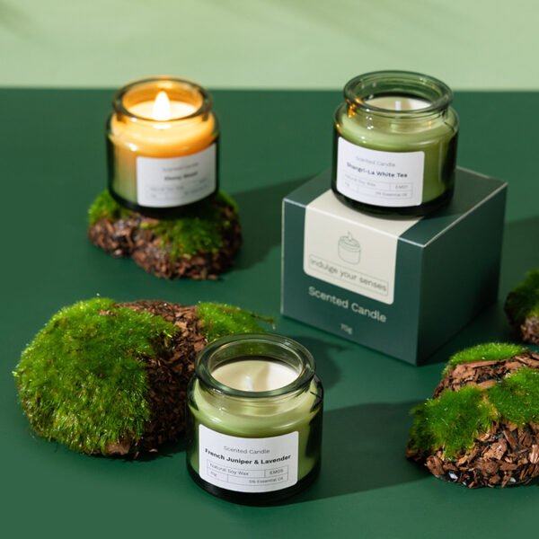 hreecy forest green jar scented candle (4)