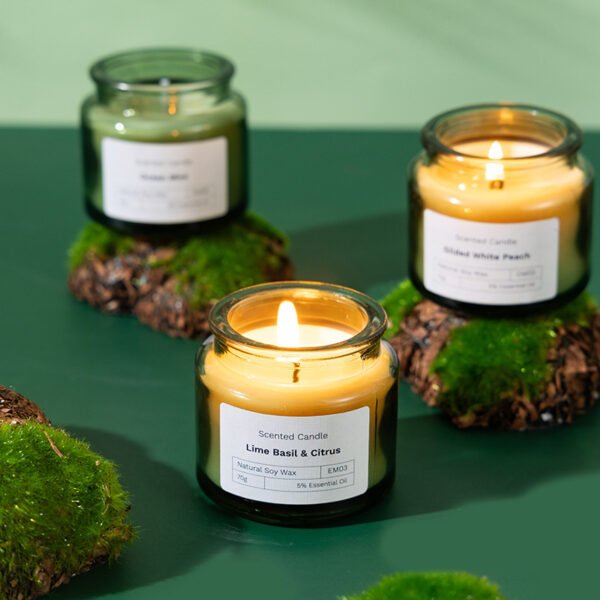 hreecy forest green jar scented candle (4)
