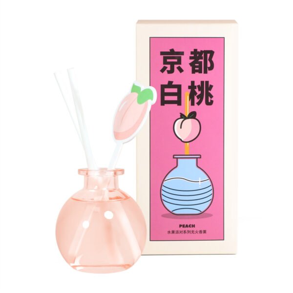 Hreecy Round Glass Bottles Fruit Home Perfume Fragrance 100ml Reed Diffuser for Hotel - Image 4