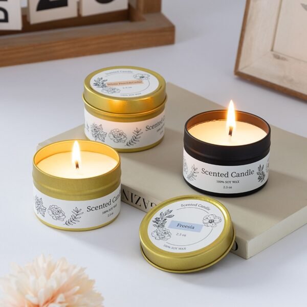 hreecy 70g soy wax Tin scented candle (1)